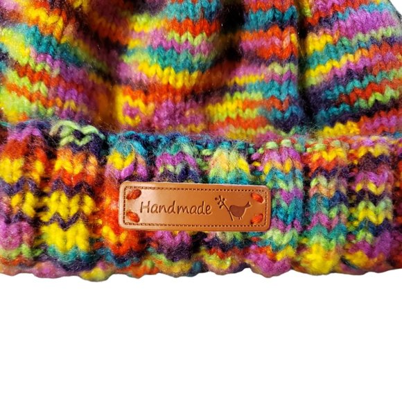 Handmade Rainbow Hat, Scarf and Mittens Set - Picture 4 of 10